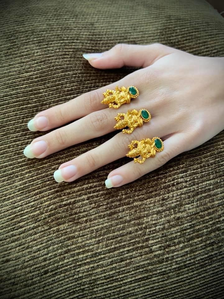 Lakshmi devi rings in... - Sri light weight gold jewellery | Facebook